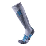 UYN S100041 SKI ALL MOUNTAIN Socks Men's Gris clair chiné/bleu clair 38