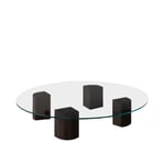 Friends & Founders - Quarter Lounge Table Round 120 Low Smoked Oak - Spisebord - Ida Linea Hildebrand - Brun - Glass/Tre