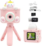 Appareil Photo Pour Enfants Licorne,2.0 Pouces Appareil Photo Numérique Enfant Avec 32Gb Carte,Vidéo Hd 1080P,Mini Appareil Photo Pour 3 4 5 6 7 8 9 10 Ans Enfants