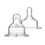 Dodie Set de 2 Tétines Plates Anti-Colique Sensation+ Débit 1 Transparent 0-6 Mois 6317169