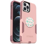 OtterBox Bundle COMMUTER SERIES Case for iPhone 12 & iPhone 12 Pro - (BALLET WAY) + PopSockets PopGrip - (CACTUS POT)