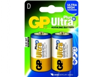 GP Batteries Ultra Plus Alkaline D, Engångsbatteri, D, Alkalisk, 1,5 V, 2 styck, Multifärg