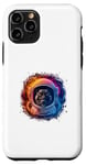 Coque pour iPhone 11 Pro Homme Femme Coloré Space Astronaute Belge Malinois