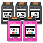 Kompatibel HP 302 XL bläckpatron combo pack 5 stk - X4D37AE - 100 ml