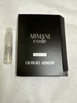 Giorgio Armani Code Parfum Pour Homme 1.2ml Sample Travel Men’s
