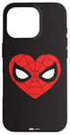 Coque pour iPhone 16 Pro Marvel Spider-Man Masque cœur classique Saint-Valentin