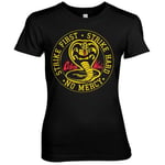 Hybris Cobra Kai Round Patch Girly Tee (Black,XL)