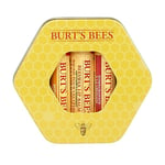 Burt's Bees Coffret Trois baumes - 1 baume lèvres cire d’abeille 100 % naturel, vitamine E et menthe poivrée (4,25 g), 1 x baume à lèvres au miel (4,25 g) et 1 baume à lèvres à la grenade (4,25 g)