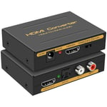 Hdmi Audio Extracteur 4K Hdmi Optical Adaptateur Hdmi Audio Optique 3,5 Mm Séparateur Convertisseur Rca L/R Sortie Stéréo Prise En Charge 4K30Hz Pour Ps5 / 4 Xbox Projecteurs Dvi Monitor