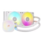 Corsair iCUE LINK TITAN 240 RX RGB Liquid CPU Cooler – 240mm AIO – 2x RX120 RGB Fans Included – Fits Intel LGA 1851/1700, AMD AM5/AM4 – iCUE LINK System Hub Included – White