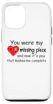 Coque pour iPhone 12/12 Pro You Were My Missing Puzzle Piece Valentines Day Couple Heart