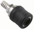 Raccord rapide pneumatique, Tuyau cannelé 8mm vers Mâle, Paquet de 2 Unités