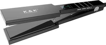 K&K Nano Hair Straighteners Wide Plates, Adavance Ceramic Coated Plates Digital