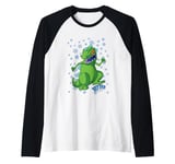 Rugrats Iconic Epic Reptar On Ice Big Retro Chest Portrait Raglan Baseball Tee