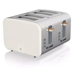 Swan ST14620WHTN Nordic 4 Slice Toaster White, 1500 Watts - Brand New