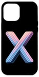 Coque pour iPhone 15 Plus Lettre initiale du nom de l'alphabet X dans un style artistique pastel