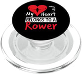 Valentines Day Design - My Heart Belongs to a Rower PopSockets PopGrip pour MagSafe