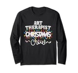 Art Therapist Christmas Crew Cute Art Therapy Xmas Lights Long Sleeve T-Shirt