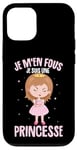 Coque pour iPhone 12/12 Pro Je M'en Fous Je Suis Une Princesse Femme Fille Enfant