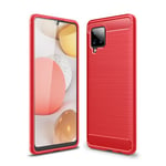 Samsung Galaxy A42      Carbon Fibre Case    Red