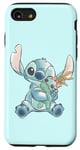 Coque pour iPhone SE (2020) / 7 / 8 Disney Lilo & Stitch Ohana Means Family Cute Hug Sketch V2