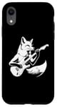 iPhone XR Fox Playing Electric Guitar Rock Star Guitarist Case