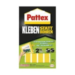 Pattex-liima porausliuskojen sijasta, vahva kaksipuolinen liimateippi, irrotettavat liimanauhat, liima kiinnittää esineet pysyvästi porausta, 10 nauhaa 20 x 40 mm