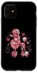 iPhone 11 Love Heart Pattern Valentines Day Poodle Love Case