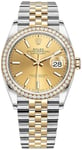 Rolex 126283RBR-0001 Datejust 36 Kullattu/18K keltakultaa Ø36 mm