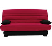 Banquette lit clic clac DALLAS tissu rouge