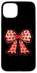 Coque pour iPhone 15 Plus Valentines Day Coquette Bow Cute Heart Ribbon Love Retro