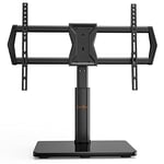 Perlegear Support TV sur Pied TV Universel Pivotant pour TV de 37 à 65/70 Pouces Plats ou Incurvés TVs avec Réglage en Hauteur et Stable - Charge Max 45kg VESA 600x400 mm