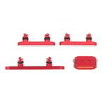 Pack bouton latéral Power Volume Mute (silencieux) pour iPhone 14/14 Plus Rouge