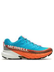 Merrell Mens Agility Peak 5 Trail Running Trainers - Blue/Orange, Blue, Size 8, Men
