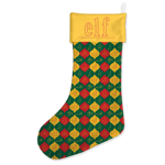 Elf Baubles Pattern Christmas Stocking