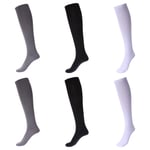 Abaodam 3 Pairs Outdoor Sports Socks Nylon Compression Stockings for Men Women