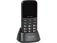 Blås Fasttelefon 75-030# Blåsetelefon For Seniorer, Svart, Med S18d Stativ