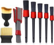 JSUOEO 8 PCS Car Detailing Brush Set, Auto Detailing Brushes Car Interior Brush