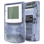 eXtremeRate Coque Série Transparente avec Boutons pour Gameboy Color GBC, Compatible avec GBC OSD IPS & Regular IPS & Standard LCD, Console et Écran IPS Non Incluse-Bleu Glacier Transparent