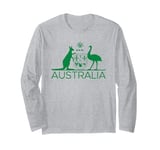 AUSTRALIA COAT OF ARMS KANGAROO AND EMU AUSTRALIAN SYMBOL Long Sleeve T-Shirt