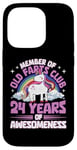 iPhone 14 Pro 24 Years Old Farts Club Unicorn 24th Birthday Funny Case