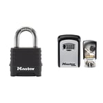 MASTER LOCK Heavy Duty Padlock [Combination] [Zinc] [Outdoor] M178EURD & Key Safe [Medium size] [Wall mounted] [Outdoor] [Exist in 2 colors] - 5401EURD - Key Lock Box