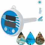 Langray - Thermomètre Piscine Solaire,Thermomètre Numérique à énergie Solaire étang Sans Fil Piscine Flottante lcd Thermomètre de Piscine Thermomètre