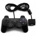 Manette Noir Shock Wired Controller double Vibration Gamepad pour PS2