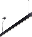 Linus, Pendel lampe, LED 34W, LED, sort/4000 kelvin, aluminium, metal, L1200xHmin130/max1595xB20mm