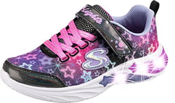 Skechers Fille Star Sparks Basket, Noir, 34 EU