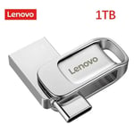 Lenovo-Clé USB 3.0 avec pouce,clé USB,1 To,interface de type C,OTG,128 Go,2 To,clé USB pour PC,ordinateur portable,téléphone - Type 1T