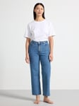 Lindex WIDE Hanna cropped jeans med lätt stretch