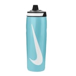 Nike Unisex Refuel Gripped Water Bottle (Baltic Blue/Black/White) - Turquoise - One Size