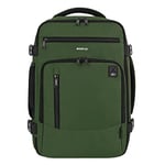 ECOHUB 20L Sac 40x20x25 Ryanair, Sac À Dos Voyage Cabine Avion, Bagages Cabine avec Port de Charge, Polyvalent Valise Cabine, Sac a Dos Cabine Durable avec Compartiment Ordinateur, Brevetée(Vert)